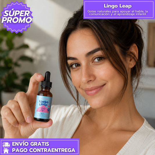 Lingo Leap: Gotas naturales para apoyar el habla, la comunicación y el aprendizaje infantil.