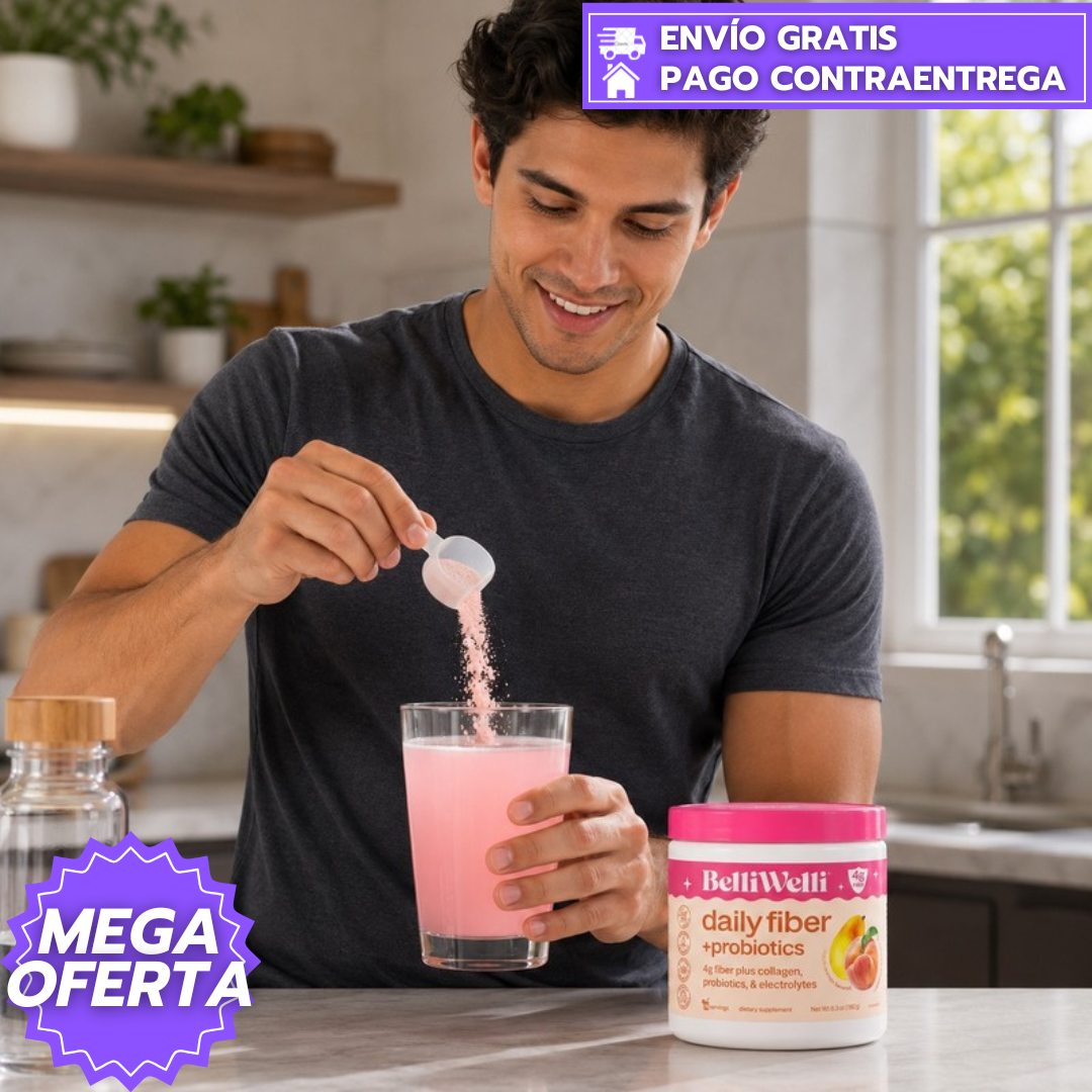 BelliWelli: Fibra en polvo que mejora la digestión y reduce la hinchazón.