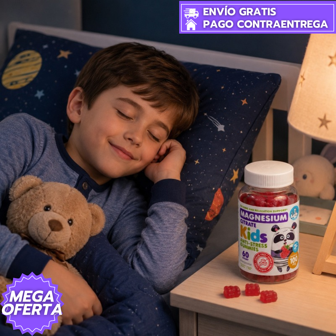 Gomitas de Magnesio: Favorece la relajación y el sueño saludable.