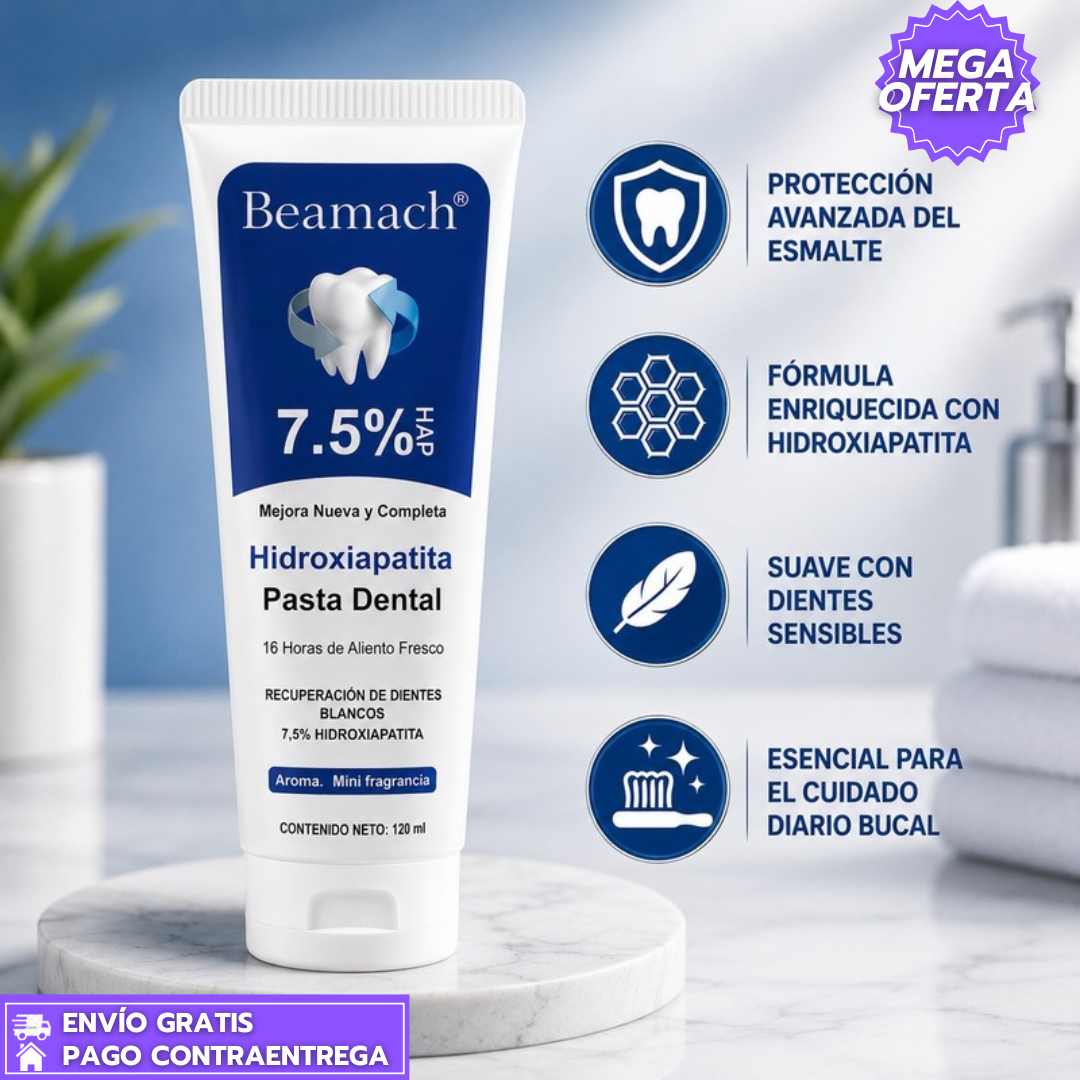 Beamach Hydroxyapatite: Fortalece el esmalte, reduce la sensibilidad y devuelve el brillo natural a tus dientes