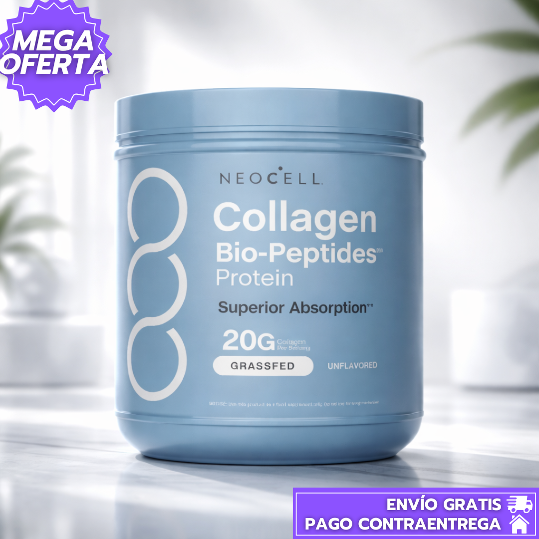 Collagen Bio-Peptides: Colágeno de alta absorción para piel, cabello, uñas y articulaciones.