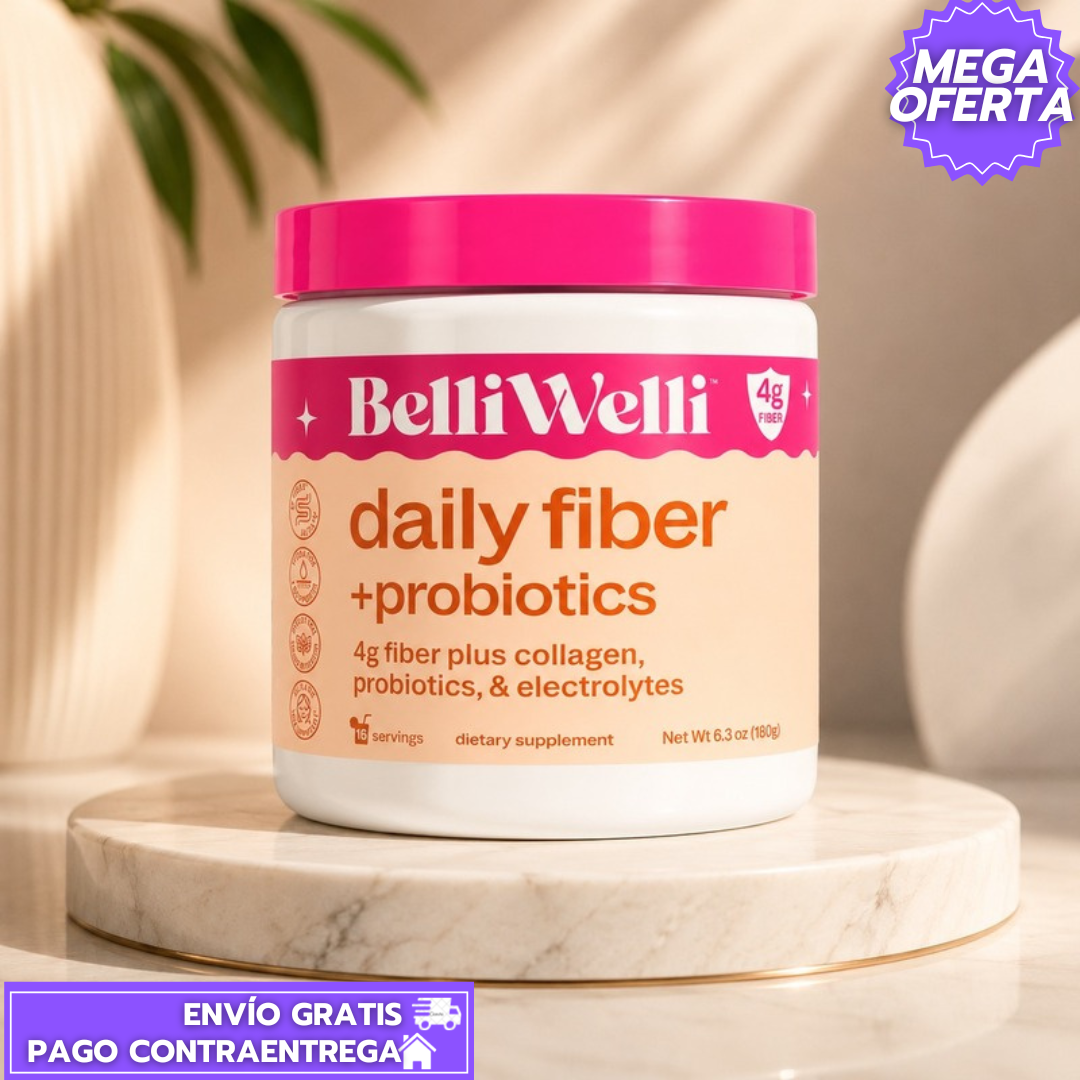 BelliWelli: Fibra en polvo que mejora la digestión y reduce la hinchazón.